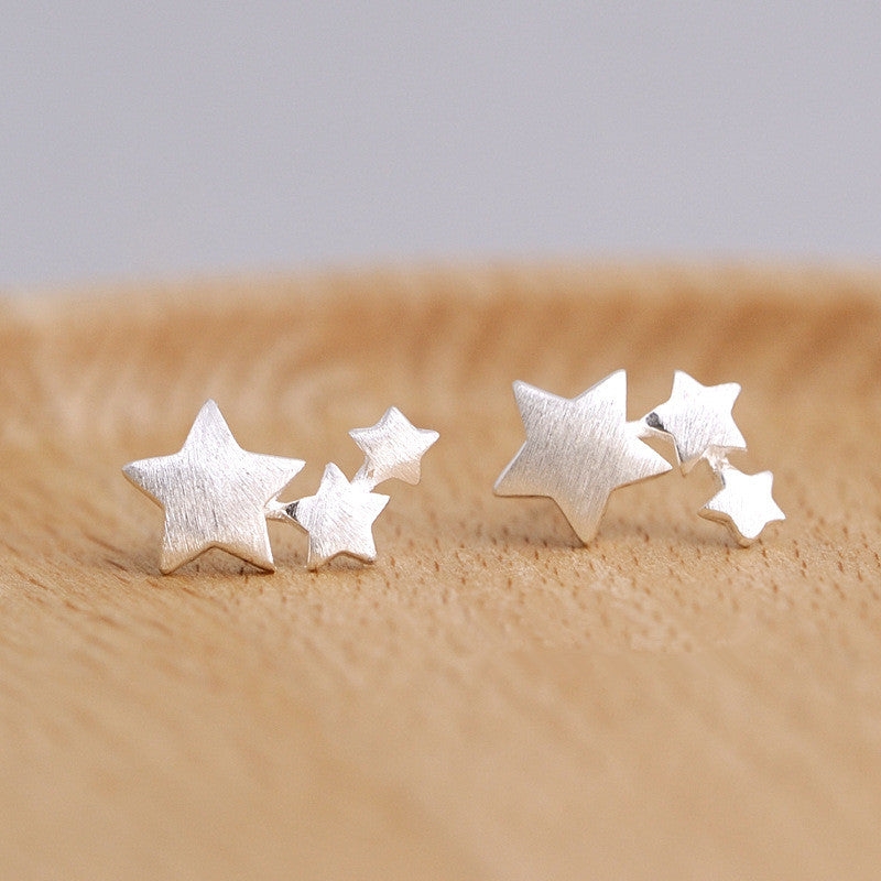 925 sterling silver Star Stud Earrings – Birthday Gifts — 1