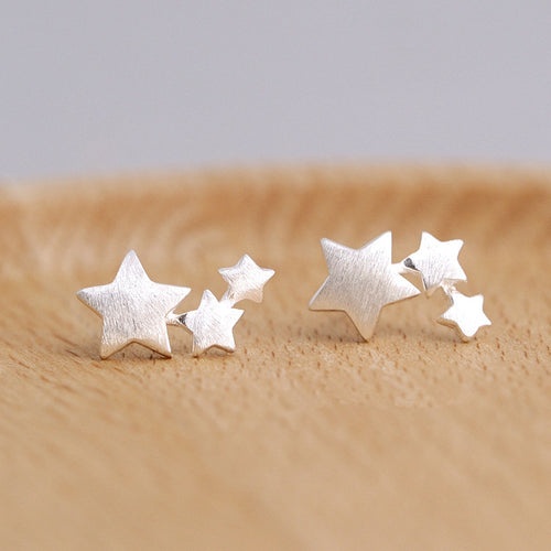 925 sterling silver Star Stud Earrings – Birthday Gifts — 1