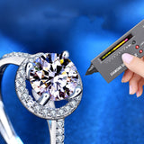 Women's Moissanite Sterling Silver Ring With Four – Gifts for Her — 4