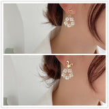 Flower Circle Asymmetric Love Earrings Women – Gifts for Couples — 4