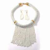 Ethnic Style Tassel Bead Necklace And Earrings Suite – Stylish Gifts — 6