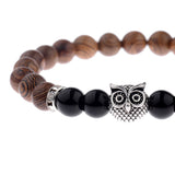 Owl frosted stone lifeline wood grain bracelet – Jewelry Gift Ideas — 10