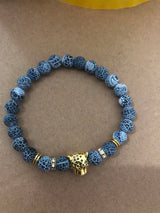 Agate Alloy Leopard head beaded bracelet – Jewelry Gift Ideas — 3