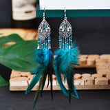 Drop Shaped Point Diamond Chain Tassel Earrings – Thoughtful Gifts — 4