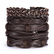 Men's Cross Braided Leather Adjustable Set – Jewelry Gift Ideas — 4