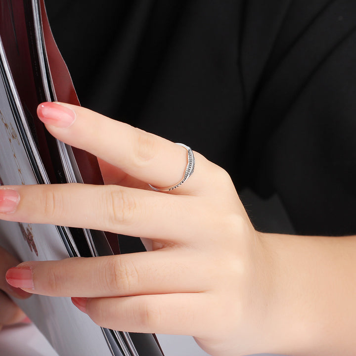 Thai Silver Feather Silver Ring – Gift Ideas — 1