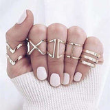 Fashion Personality Cross V Shape Geometric 5 Piece – Stylish Gifts — 5