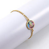 Stainless Steel Round Letter Bracelet – Jewelry Gift Ideas — 9