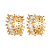 Fashion Copper Plating 18K Gold Earrings Ins Geometric – Stylish Gifts — 19