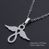 Stainless Steel Hollow Angel Pendant Necklace – Jewelry Gift Ideas — 2