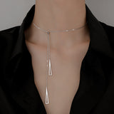 Sterling Silver Geometric Triangle Necklace – Jewelry Gift Ideas — 6
