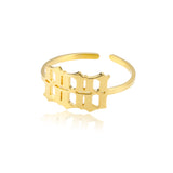 Stainless Steel Angel Number Ring Adjustable – Stylish Gifts — 3