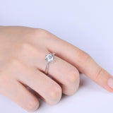 La Moissan Diamond Snowflake Engagement Ring – Gifts for Couples — 3