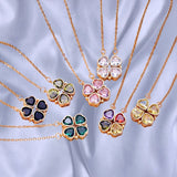 Open And Close Four-leaf Flower Dual-wear – Jewelry Gift Ideas — 1