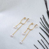 Silver Non-piercing Tassel Personalized Pearl – Birthday Gifts — 3