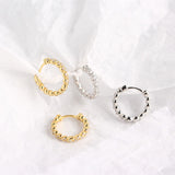 Vintage Screw Pattern Earrings Gold-plated Zircon – Gifts for Her — 11
