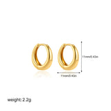 Women's 18K Gold Glossy And Simple Earrings – Gifts for Her — 3