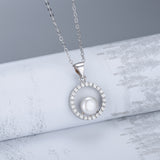 S925 Silver Round Pendant Women's Clavicle Chain – Jewelry Gift Ideas — 3