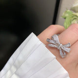 Full Diamond Bow Ring Female Fashion Personality – Stylish Gifts — 4