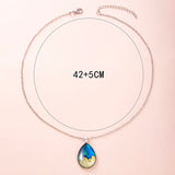 Fashion Aurora Mountains Starry Glass Necklace – Jewelry Gift Ideas — 3