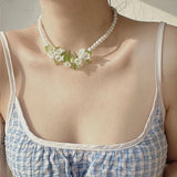 Spring Flower Lily Of The Valley Pearl Necklace – Jewelry Gift Ideas — 2