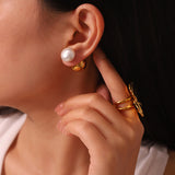 Fashionable All-match Round Pearl Earrings – Special Occasion Gifts — 16