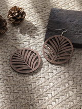 Simple Hollow Out Geometric Wooden Earrings – Gift Ideas — 15