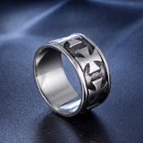 Vintage Cross Men's Titanium Steel Ring – Gifts for Him — 2