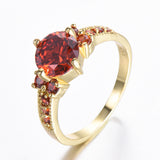 Rhinestone Zircon Four-claw Round Ring – Thoughtful Gifts — 6