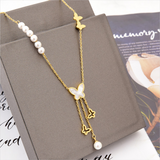 Double-layer Necklace Smooth Tassel Pendant – Jewelry Gift Ideas — 3