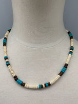 Coconut Shell Charcoal Turquoise Necklace – Jewelry Gift Ideas — 4