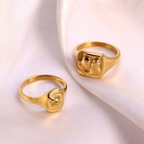 Hot Human Chest 18K Gold Plated Stainless Steel Ring – Birthday Gifts — 6