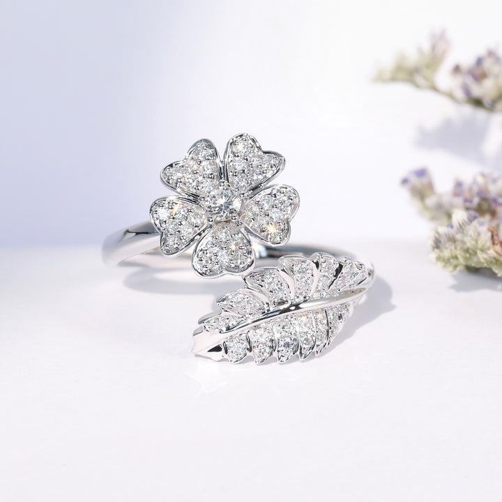 Creative Flower Ring Fashion Big Flower Full Diamond – Stylish Gifts — 1