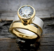 Fashion Heavy Industry Wide-faced Two-color Zircon – Stylish Gifts — 4