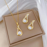 Necklace And Earrings Suite Light Luxury Full – Jewelry Gift Ideas — 4