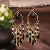 Antique Gold Plated Long Tassel Earrings For Women – Gifts for Her — 6