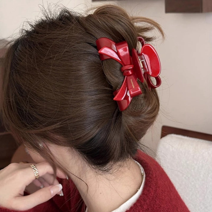 Year Red Acetate Bow Claw Clip – Special Occasion Gifts — 1