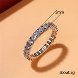 Women's Ring Fully-inlaid Full Circle Simulation – Gifts for Her — 5
