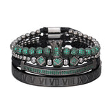 Men's Micropaved CZ Diamond Ball Crown Bracelet – Jewelry Gift Ideas — 11