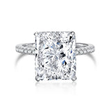 High Carbon Diamond Square Diamond S925 Ring – Gift Ideas — 11