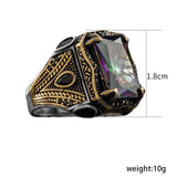 Men's Color Retro Two Color Fashion Ring – Stylish Gifts — 2