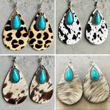 Western Animal Grain Cowhide Water Drop Turquoise – Stylish Gifts — 13