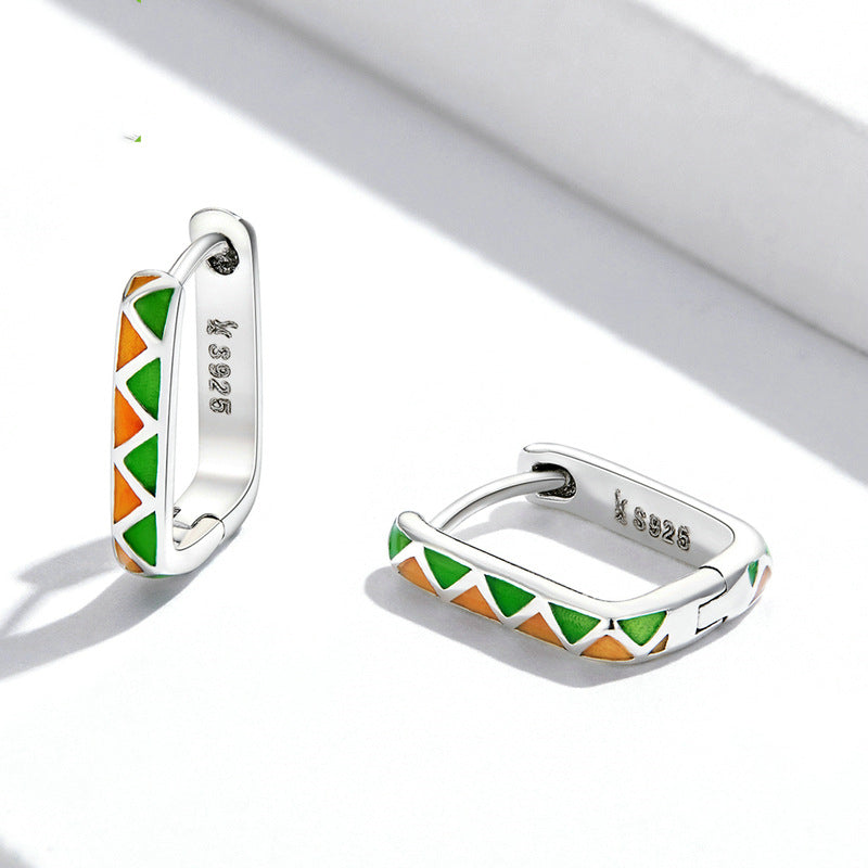 Simple Contrast Color Drop Earrings Ring Set – Stylish Gifts — 1
