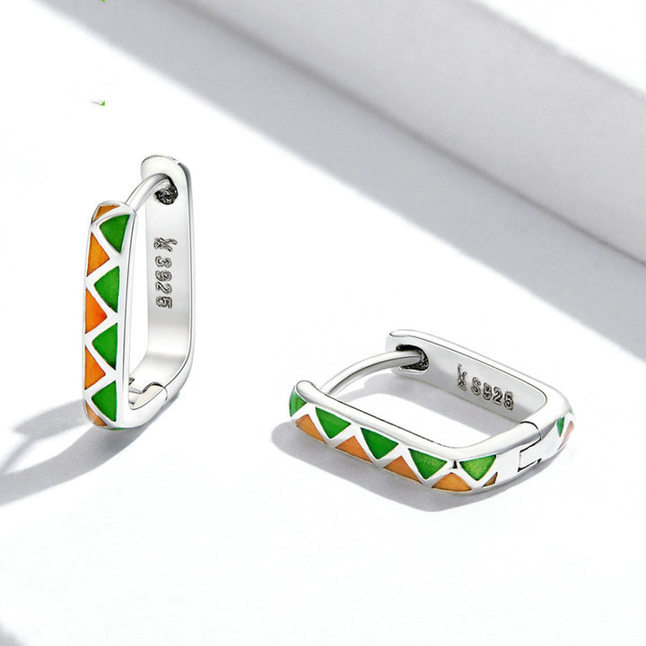 Simple Contrast Color Drop Earrings Ring Set – Stylish Gifts — 1