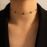 Simple Green Rhinestone Women's Short Single – Jewelry Gift Ideas — 1
