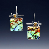 Retro Ethnic Square Dog Pattern Earrings – Dog Lover Gifts — 16
