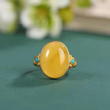 Silver-plated Ancient Gold Natural Beeswax Amber – Meaningful Gifts — 5