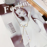 Pearl Bowknot Pendant Necklace Female Trendy – Jewelry Gift Ideas — 7