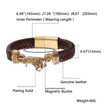 Woven Motorcycle Leather Bracelet – Jewelry Gift Ideas — 5