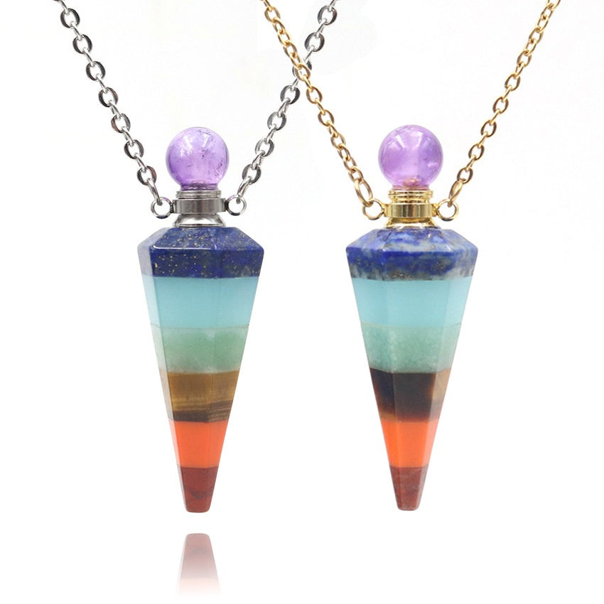 Natural Seven-color Stitching Crystal Stone – Jewelry Gift Ideas — 1